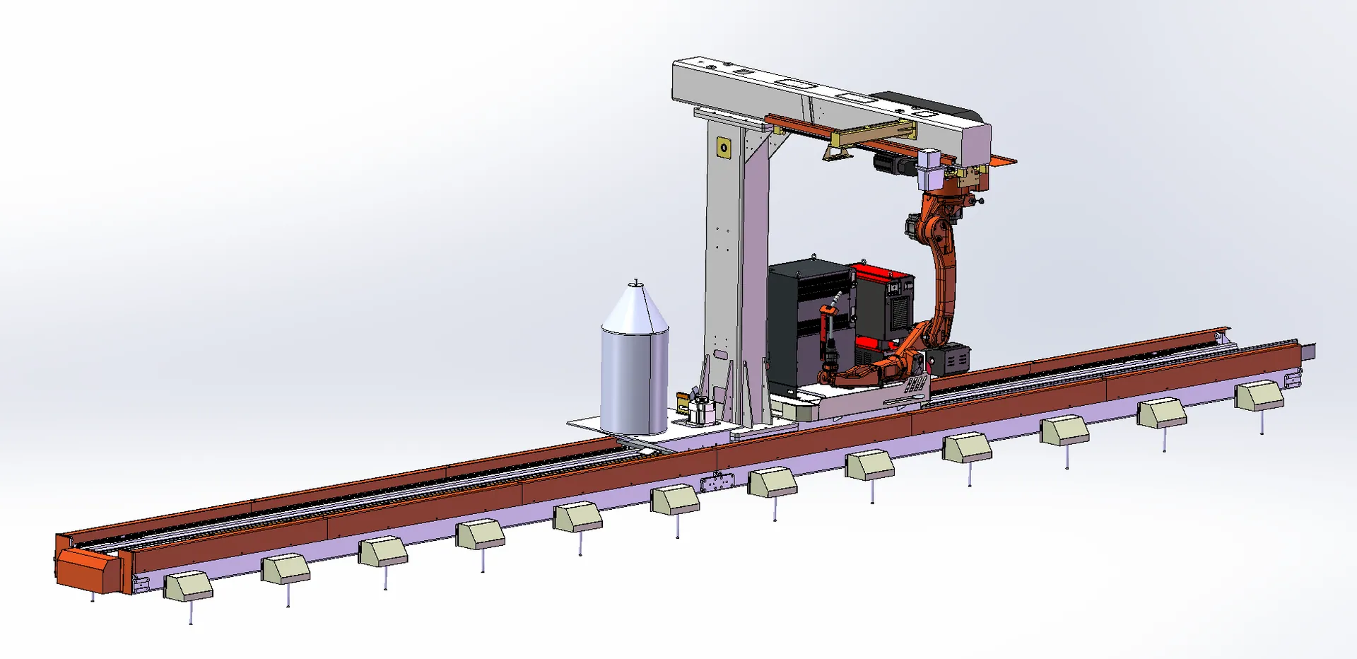 Inverted Cantilever Robot Welding Workstation